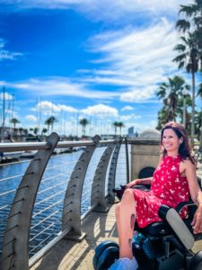 solo wheelchair traveler Sylvia visits the Sanford Riverwalk in Orlando North